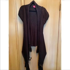 Vintage Betsey Johnson Black Tassel Cardigan